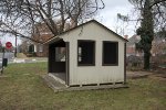 Former Newtown SEPTA shelter, It was moved to the rail station area after a fire destroyed the original depot.